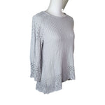 LC Lauren Conrad Sweater Knit Gray Silver Womens Small