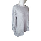 LC Lauren Conrad Sweater Knit Gray Silver Womens Small