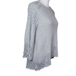 LC Lauren Conrad Sweater Knit Gray Silver Womens Small