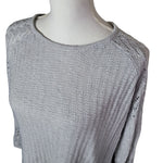 LC Lauren Conrad Sweater Knit Gray Silver Womens Small