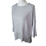 LC Lauren Conrad Sweater Knit Gray Silver Womens Small