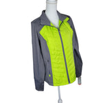 exertek Jacket Lime Crush Full Zip Thumb Holes Athletic Green Womens Plus 1X New