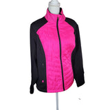 exertek Jacket Full Zip Athletic Hot Pink Black Womens Plus 1X New