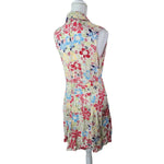 Christopher & Banks Dress Collar Sleeveless Floral Bright Womens 12 Button Down