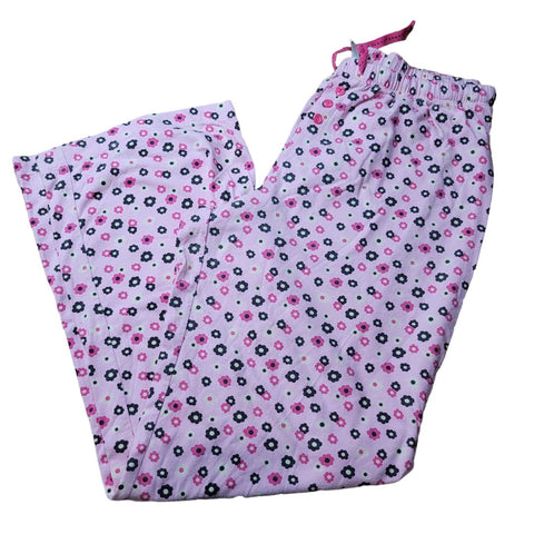 Adonna Mix Match Pink Pajama Floral Pants Womens Medium Adjustable Waist Light