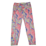 Pro Player Tie Dye Leggings Athletic Womens M Pink Pockets Pastel Stretch