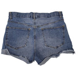 Love Tree High Waisted Demin Shorts Cuttoff Raw Hem Blue Jean Womens Large