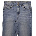 High Rise Waist Bootcut Denim Jeans Light Wash Junior Size 7 Double Button