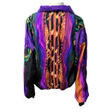 Kuma Sport Nylon Sweatsuit Jacket Pant Vintage Purple Zipper Vintage Large Black