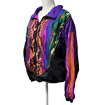 Kuma Sport Nylon Sweatsuit Jacket Pant Vintage Purple Zipper Vintage Large Black