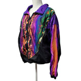 Kuma Sport Nylon Sweatsuit Jacket Pant Vintage Purple Zipper Vintage Large Black