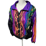 Kuma Sport Nylon Sweatsuit Jacket Pant Vintage Purple Zipper Vintage Large Black