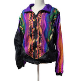 Kuma Sport Nylon Sweatsuit Jacket Pant Vintage Purple Zipper Vintage Large Black