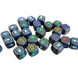 Heroes Game Dice Role Playing Elements Fire Water Black 25 Pieces Replacement
