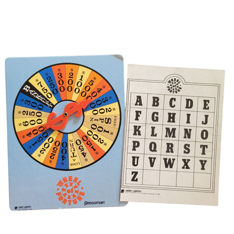 Wheel of Fortune Vintage Game Pieces Replacement Parts Spinner Board Turn Letter