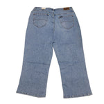Lee Capri Jeans Womens 12 Medium Mid Rise Legendary Style Light Blue Tags