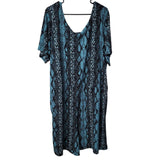 Lularoe Romper Teal Blue Short Sleeve Drawstring Waist Shorts Pockets Women's 3X