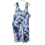 Old Navy Romper Thick Warm Sleeveless Tank Shorts Womens Plus 4X Blue Tie Dye