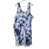 Old Navy Romper Thick Warm Sleeveless Tank Shorts Womens Plus 4X Blue Tie Dye