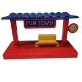 Keenway Fun Town Train Station Bench Plastic Toy Vintage Kids Replacement Clock