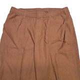 Old Navy Linen Pants Drawstring Brown Womens Large Pockets Casual Beach