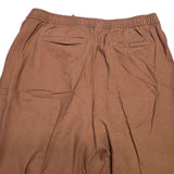 Old Navy Linen Pants Drawstring Brown Womens Large Pockets Casual Beach
