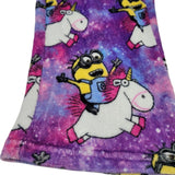 Despicable Me 2 Minions Unicorn Purple Galaxy Womens Medium Large Stretch Fuzzy