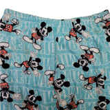 Disney Mickey Mouse Pajama Pants Fuzzy Fluffy Blue Womens Large Stretch Waist