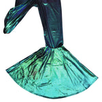 Mermaid Flare Leg Pants Costume Green Shiny Girls Large