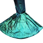 Mermaid Flare Leg Pants Costume Green Shiny Girls Large