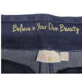 Belle Kim Gravel Capri Pants Jeans Denim Zip Ankle Womens 12