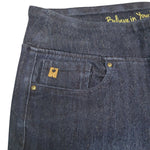 Belle Kim Gravel Capri Pants Jeans Denim Zip Ankle Womens 12