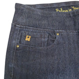 Belle Kim Gravel Capri Pants Jeans Denim Zip Ankle Womens 12
