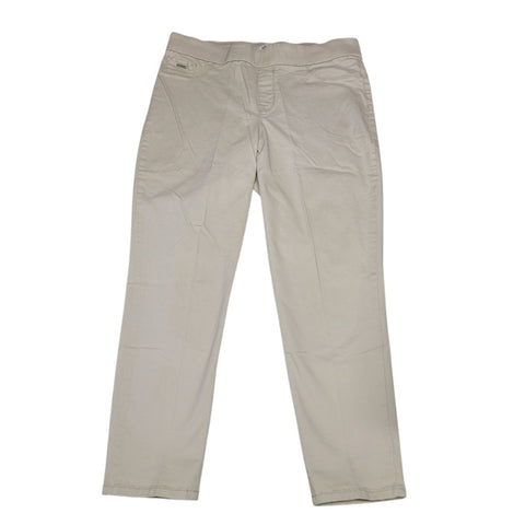 Nine West Pull On Capri Pants Khaki Womens 12 Business Casual Office