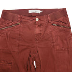 Sonoma Pants Cotton Rust Brown Boho Fall Zip Pockets Womens 12