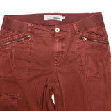 Sonoma Pants Cotton Rust Brown Boho Fall Zip Pockets Womens 12