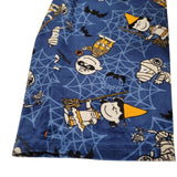 Peanuts Charlie Brown Halloween Soft Pajama Blue Mummy Skeleton Womens XL Sleep