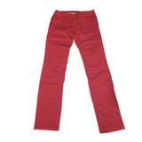Prana Pants Red Womens 4 27 Skinny Basic Cotton Blend Fall Winter Holiday