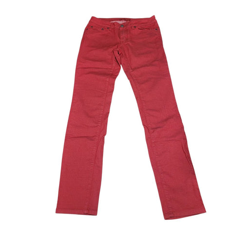 Prana Pants Red Womens 4 27 Skinny Basic Cotton Blend Fall Winter Holiday