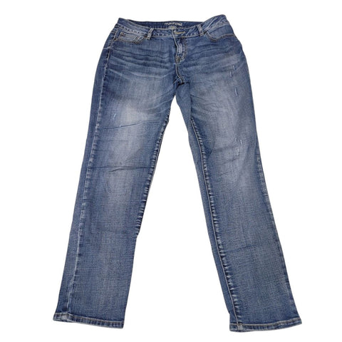 Maurices Jeans Denim Pants Womens 7 8 Blue Basic Skinny Ankle Distressed