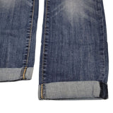 Denizen Levis Modern Slim Cuff Denim Jeans Pants Womens Size 4 Blue Rolled
