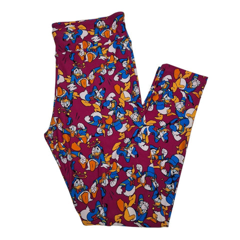 Lularoe Leggings Donald Duck Disney Tall Curvy Cartoon Sailor Angry Upset Womens