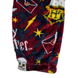 Harry Potter Pants Womens Medium Red Wizard Hogwarts Owl Hedwig Fuzzy Pajama