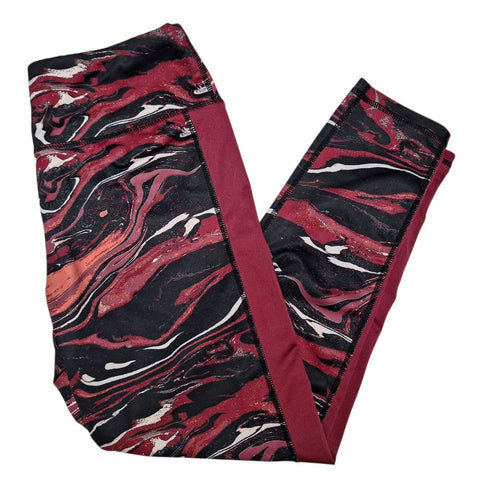 Pro Player Moisture Wicking Leggings Womens Medium Capri Red Black Athletic