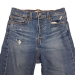 Levis Wedge Skinny Jeans Distressed Blue Womens Size 29 Denim