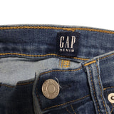GAP Jeans Button Fly High Rise Legging Jegging Wimens 27 Regular Blue Denim