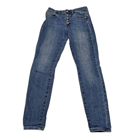 GAP Jeans Button Fly High Rise Legging Jegging Wimens 27 Regular Blue Denim