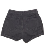 ASOS Black denim shorts womens size 4 high rise rolled hem cotton