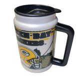 Green Bay Packers Cup Plastic 90s Yellow Helmet Football Lid Handle Collect NFL