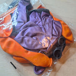 Knocked Down Party Decoration Bundle Tablecloth Napkins Balloons Banner Orange